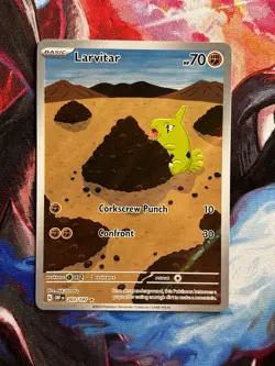Larvitar 203/197 Illustration Rare Obsidian Flames Pokemon TCG - Image 1