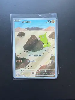 Pokemon TCG Larvitar Obsidian Flames 203/197 Full Art Illustration Rare Holo AR - Image 1