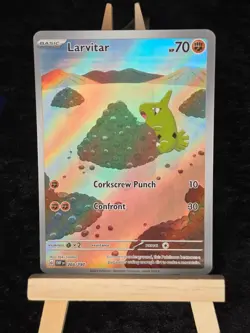 Pokemon TCG Larvitar 203/197 Obsidian Flames Illustration Rare NM - Image 1