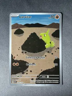 Pokemon TCG SV03 Obsidian Flames Larvitar 203/197 Illustration Rare Holo EN - Image 1