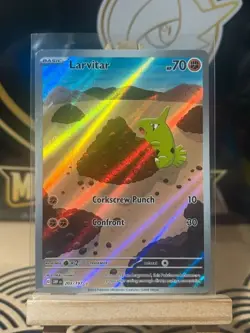 Larvitar 203/197 Illustration Rare Pokemon TCG Obsidian Flames NM - Image 1