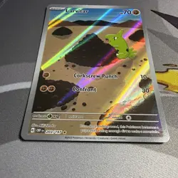 Pokemon TCG Larvitar Obsidian Flames Illustration Rare Card 203/197 NM - Image 2