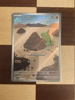 Larvitar Obsidian Flames Illustration Rare Pokemon TCG Card 203/197 NM Condition - Image 1