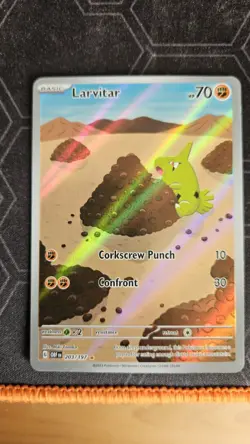 Larvitar 203/197 Obsidian Flames Illustration Rare Pokemon Card NM - Image 1