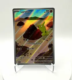 Pokemon TCG Larvitar 203/197 SV03 Obsidian Flames Illustration Rare Holo EN - Image 1