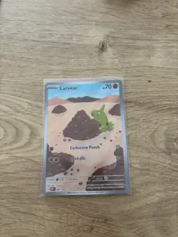 Pokemon TCG - Larvitar 203/197 Illustration Rare Obsidian Flames NM - Image 1