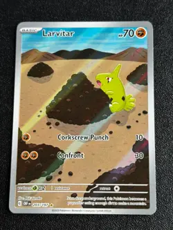 Pokemon TCG Larvitar - 203/197 SV03: Obsidian Flames Illustration Rare NM - Image 1