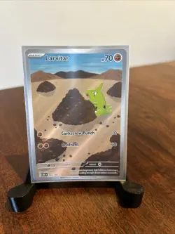 Pokemon TCG Larvitar Sv03: Obsidian Flames 203/197 Holo Illustration Rare - Image 1