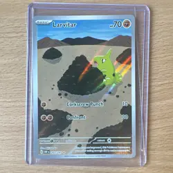 Pokemon TCG Larvitar 203/197 Nm/M Obsidian Flames Illustration Rare Reverse Holo - Image 2