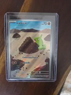 Pokemon TCG Larvitar 203/197 Obsidian Flames Illustration Rare - Image 1