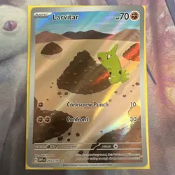 Pokemon TCG Larvitar SV03 Obsidian Flames Illustration Rare Holo 203/197 - Image 1