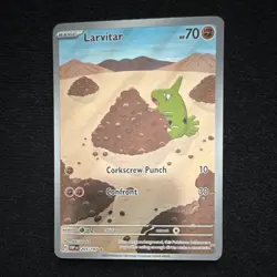 Pokemon TCG Larvitar 203/197 Sv03: Obsidian Flames Illustration Rare Holo - Image 1