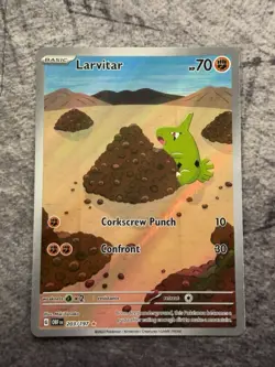 Pokemon TCG: Larvitar 203/197 Illustration Rare Obsidian Flames - Image 1