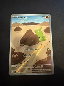 Pokemon TCG Larvitar Sv03: Obsidian Flames 203/197 Holo Illustration Rare - Image 1