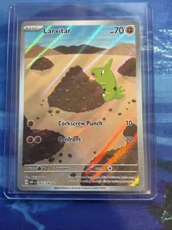 Pokemon TCG Larvitar 203/197 Obsidian Flames Illustration Rare NM - Image 1