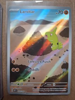 Pokemon TCG: Larvitar 203/197 Obsidian Flames Holo Illustration Rare - Image 2