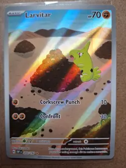 Pokemon TCG: Larvitar 203/197 Obsidian Flames Holo Illustration Rare - Image 3