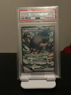 2025 Pokemon TCG Sv: White Flare Bouffalant ex 170/086 SIR Holo EN PSA 10 - Image 1