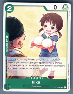 One Piece Card Rika ST12-007 Common Zoro Sanji Deck Light Play - Image 3