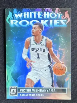 Victor Wembanyama 2023-24 Panini Donruss Optic White Hot Rookies Holo RC #2 - Image 1