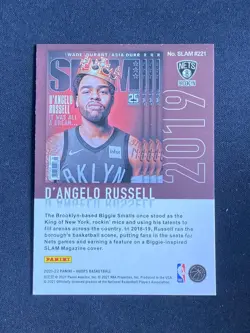 D'Angelo Russell 2021-22 Panini Hoops NBA Slam Gold Foil Holo #221 - Image 2