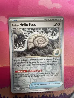 Pokemon Card Helix Fossil Scarlet & Violet 151 Reverse Holo 153/165 Near Mint - Image 1
