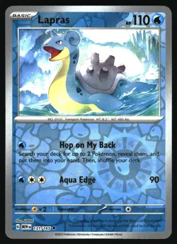 Lapras 131/165 - S&V 151 - Reverse Holo Uncommon - Pokemon TCG Card NM - Image 1
