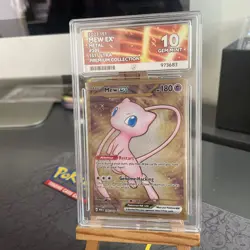 Pokemon TCG Mew EX 205/165 (151 UPC promo) Metal ACE 10 - perfect subgrades!! - Image 2