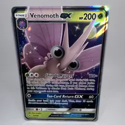 Pokemon Venomoth GX 12/214 Sm-Unbroken Bonds Ultra Rare Holo 200 HP - Image 2