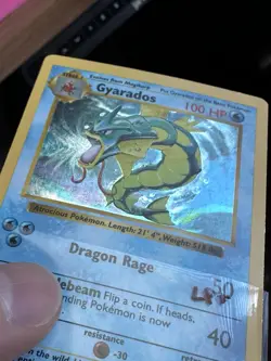 Gyarados SHADOWLESS Base Set Holo Rare Card 6/102 LP Condition Pokemon TCG - Image 4