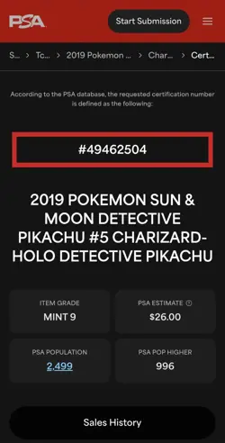 PSA 9 Mint Charizard 5/18 Detective Pikachu Graded Pokemon Card Holo Rare TCG - Image 3