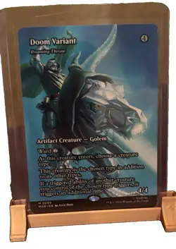MTG Marvel Super Heroes DOOM Variant Roaming Throne Borderless Mythic #99 NM - Image 1