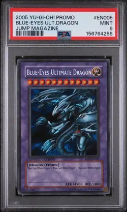 Yu-Gi-Oh! Blue-Eyes Ultimate Dragon Secret Rare JMP-EN005 2005 PSA 9 MINT - Image 1
