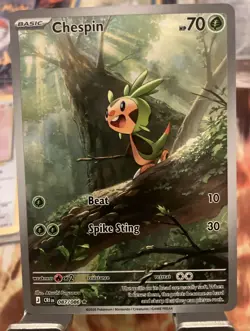 Chespin 087/086 Illustration Rare Pokemon TCG Chaos Rising NM Pokemon - Image 1