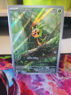 Chespin 087/086 Illustration Rare Chaos Rising Pokemon Card NM Pack Fresh - Image 1