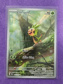 Chespin 087/086 | Mega Evolution Chaos Rising | Illustration rare Pokemon Card - Image 1