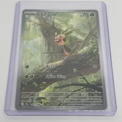 Pokemon TCG - Chespin 087/086 - Illustration Rare CRI ME04: Chaos Rising NM - Image 4