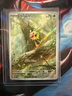 Chespin - 087/086 - Illustration Rare Card ME04: Chaos Rising Pokemon NM - Image 1
