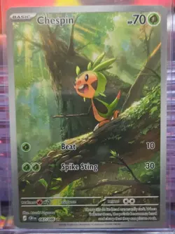 The Pokemon Company Chespin 087/086 Rising Chaos Illustration Rare Holo - Image 1