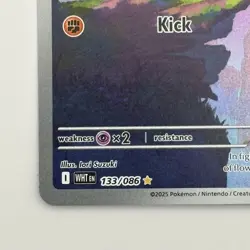 Mienfoo 133/086 Illustration Rare White Flare Pokemon TCG Holo - Image 5