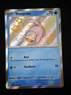 Slowpoke Holo Shiny Rare Card 116/091 Sv: Paldean Fates NM - Image 1