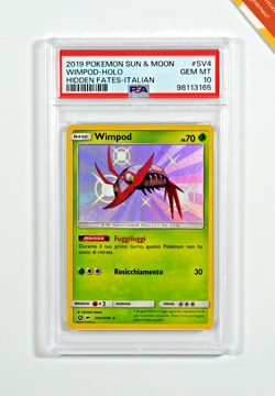 Pokemon PSA 10 Wimpod #SV4 Holo Destino Sfuggente Sole & Luna 2019 Italiano - Image 1