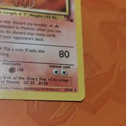 Wizards of the Coast Pokemon TCG Moltres 27/62 Fossil En Non Holo Rare HP70 - Image 4