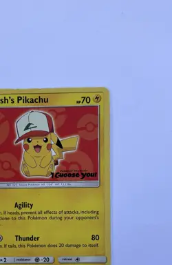 Ash's Pikachu (RED) I Choose You Movie Promo SM109 Pokemon TCG MODERATELY PLAYED - Image 4