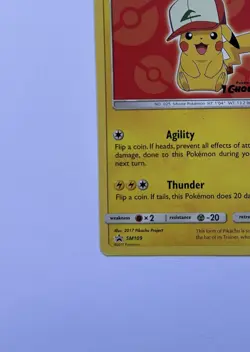 Ash's Pikachu (RED) I Choose You Movie Promo SM109 Pokemon TCG MODERATELY PLAYED - Image 5