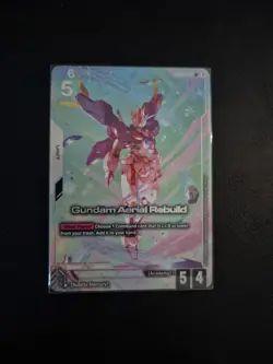 Gundam Aerial Rebuild - GD01-067 LR+ Alt Art TCG English NM Newtype Rising Card - Image 1