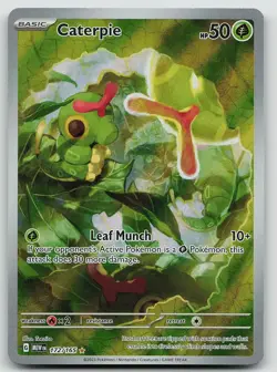 Pokemon Caterpie 172/165 151 Illustration Rare Holo NM - Image 1