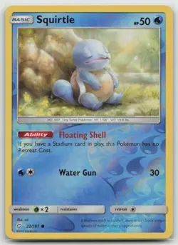 Pokemon - Squirtle 22/181 Common Reverse Holo - SM - Team Up - NM - Image 1