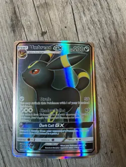 Pokemon Umbreon GX Full Art Ultra Rare Holo 142/149 SM Base Set 200 HP English - Image 1