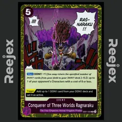 Conquerer of Three Worlds Ragnaraku - EB01-039 - Foil Rare - One Piece - NM/M - Image 1